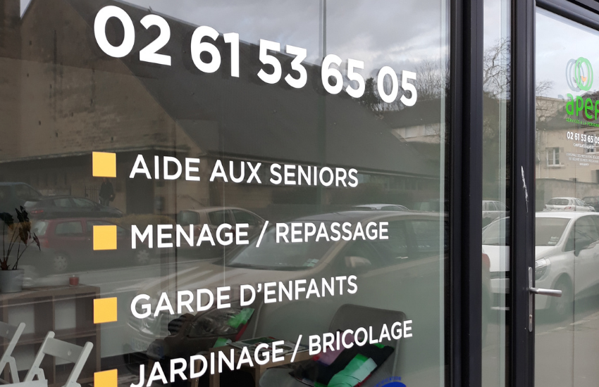 Image d'un lettrage adhésif