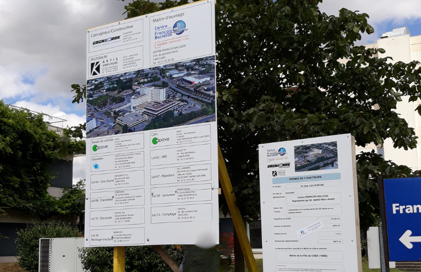 Image d'un panneau de chantier